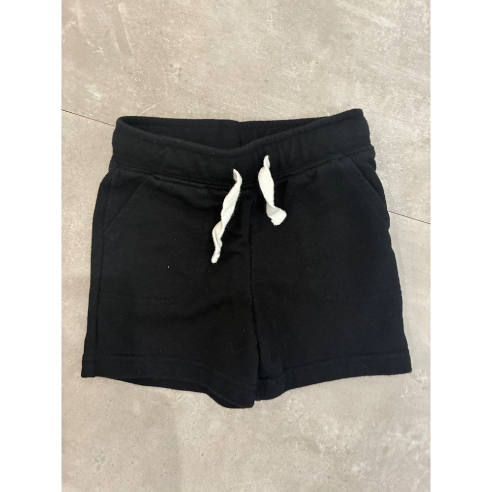 Cat & Jack Toddler Boys Girls Black Fleece Pull On Shorts 18M Drawstring Pocket
